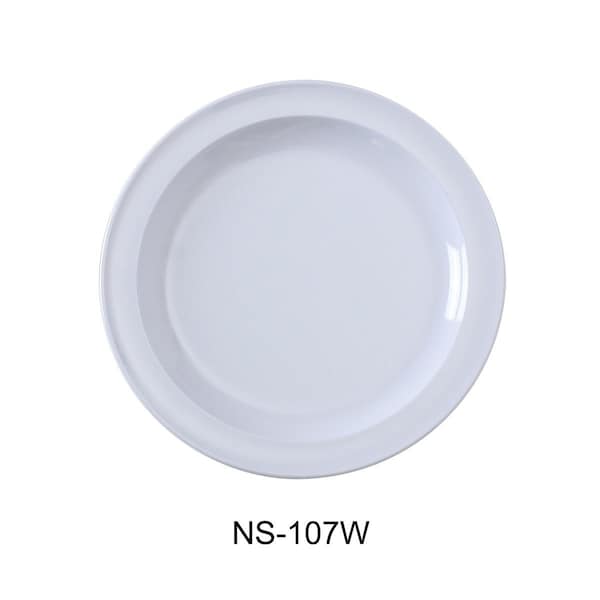 Yanco 7.25 in. Nessico Round Dessert Plate, White, 48PK NS-107W - main